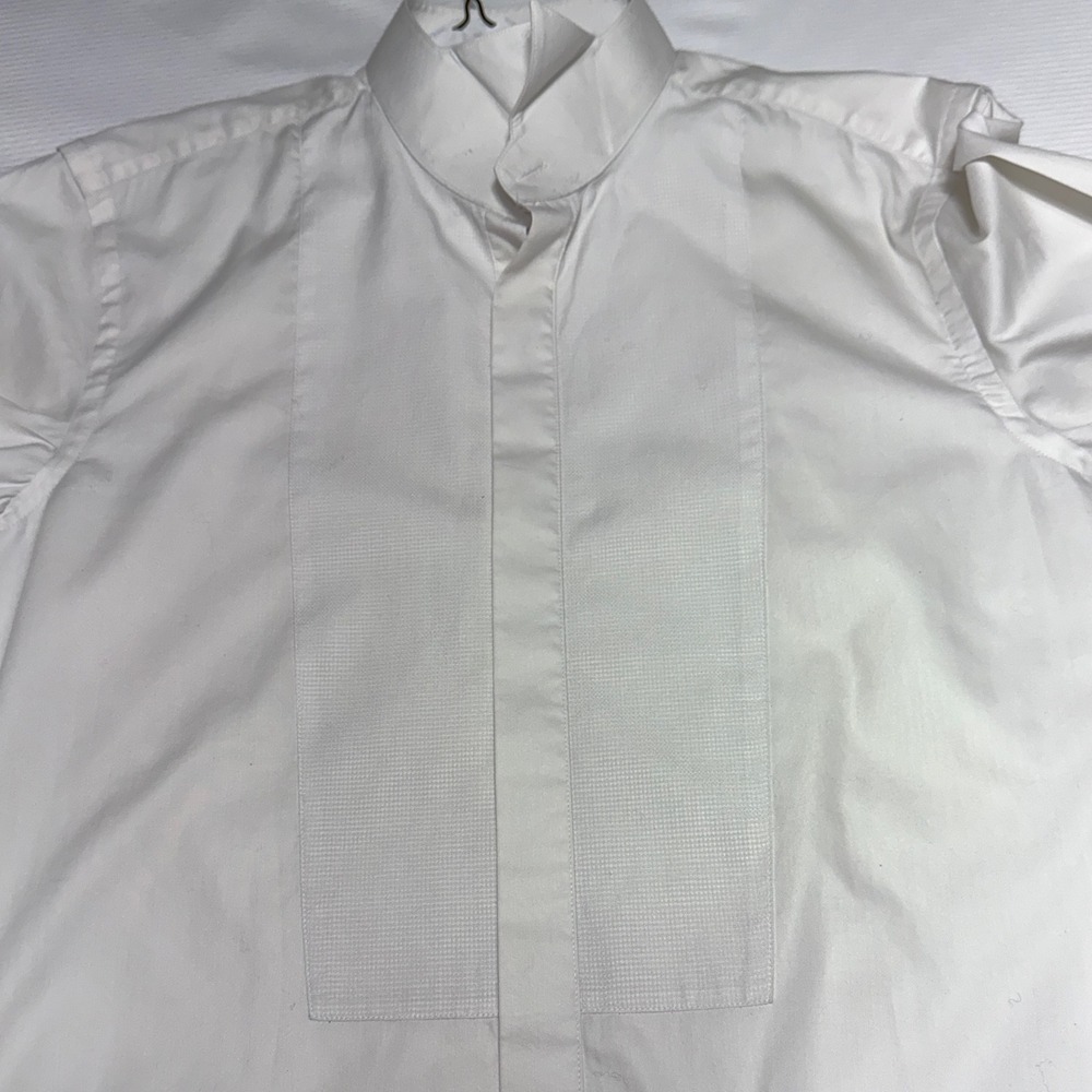 Hugo Boss Slim Fit Wing Collar Tuxedo Shirt White Getzner Fabric Size 38 15 - Picture 5 of 14